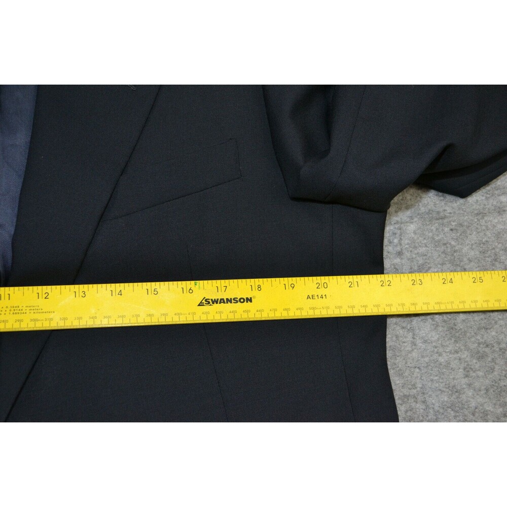 Hickey Freeman Boardroom Suit Jacket 42R Navy Blue Wool Blazer Union Made in USA - Picture 12 of 15